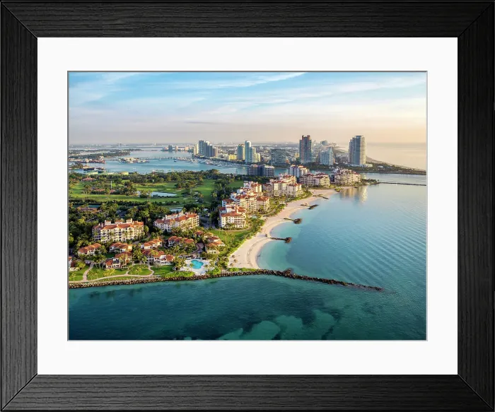 Framed Print : Fisher Island, private luxury Island, Miami, Florida, USA Framed Print : Fisher Island, private luxury Island, Miami, Florida, USA