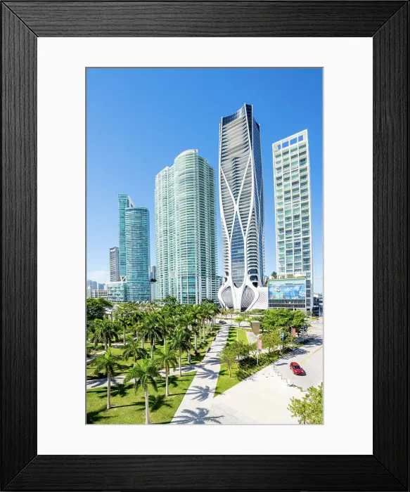 Framed Print : Skyline, One Museum Plaza, Frost Science Museum and Perez Art Museum, Downtown Miami Miami City, South Florida, USA Framed Print : Skyline, One Museum Plaza, Frost Science Museum and Perez Art Museum, Downtown Miami Miami City, South Florida, USA