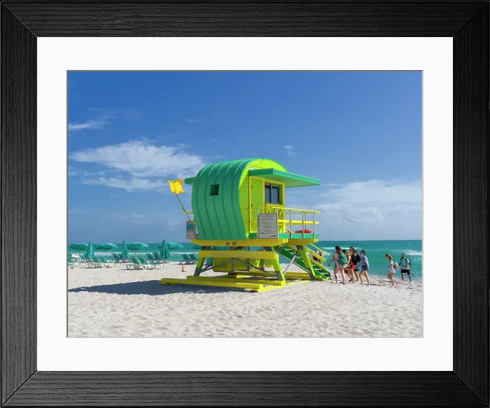 Framed Print : Liefguard hut, South Miami Beach, Miami, Florida, USA Framed Print : Liefguard hut, South Miami Beach, Miami, Florida, USA