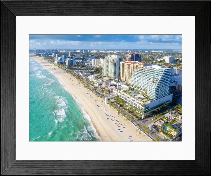 Framed Print : Aerial Perspective of Fort Lauderdale Beach Ritz Carlton Hotel and North Ocean Drive Fort Lauderdale, Florida, USA Framed Print : Aerial Perspective of Fort Lauderdale Beach Ritz Carlton Hotel and North Ocean Drive Fort Lauderdale, Florida, USA