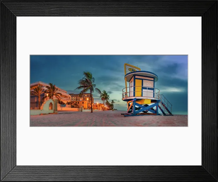 Framed Print : Hollywood Beach Hollywood Miami, South Florida, USA
