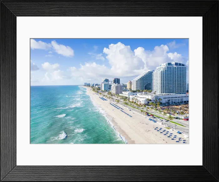 Framed Print : Aerial Perspective of Fort Lauderdale Beach The Conrad and W Hotel Fort Lauderdale, Florida, USA Framed Print : Aerial Perspective of Fort Lauderdale Beach The Conrad and W Hotel Fort Lauderdale, Florida, USA