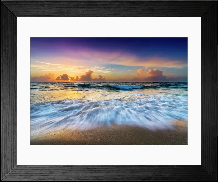 Framed Print : Seascape sunrise Hollywood Beach Hollywood Miami, South Florida, USA Framed Print : Seascape sunrise Hollywood Beach Hollywood Miami, South Florida, USA