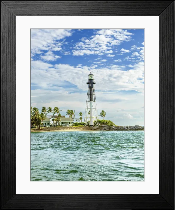 Framed Print : Hillsboro Lighthouse, Hillsboro Inlet Pompano Beach, Florida, USA