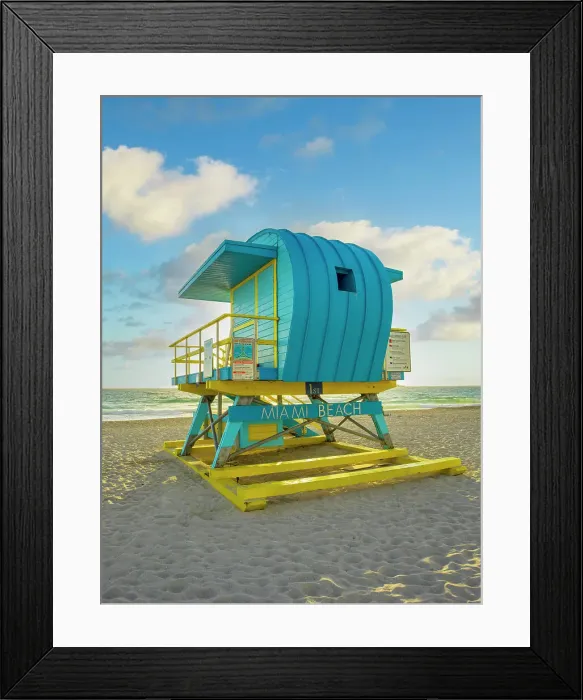 Framed Print : Liefguard hut, South Miami Beach, Miami, Florida, USA Framed Print : Liefguard hut, South Miami Beach, Miami, Florida, USA