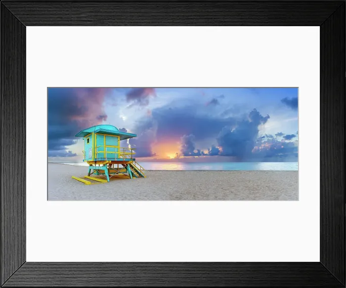 Framed Print : Liefguard hut, South Miami Beach, Miami, Florida, USA