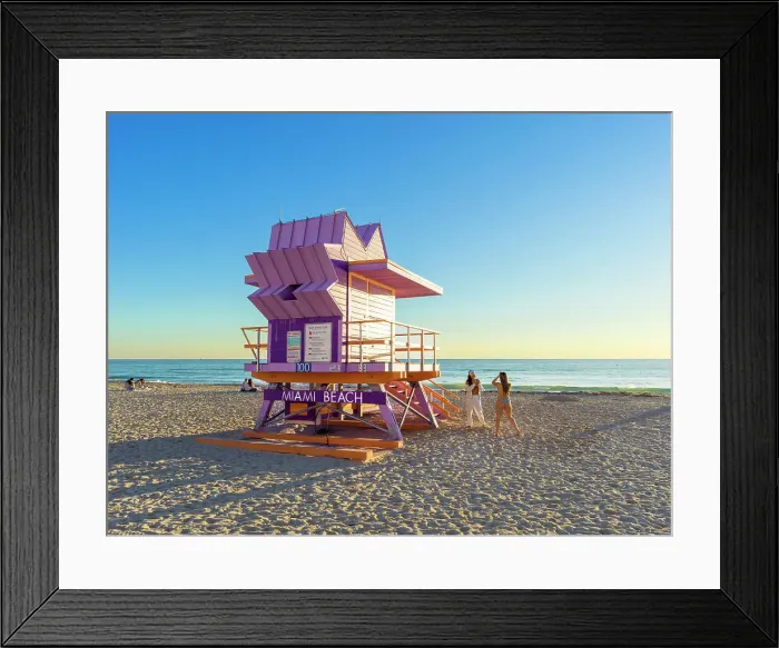 Framed Print : Liefguard hut, South Miami Beach, Miami, Florida, USA