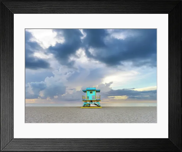 Framed Print : Liefguard hut, South Miami Beach, Miami, Florida, USA Framed Print : Liefguard hut, South Miami Beach, Miami, Florida, USA