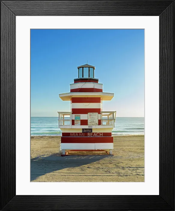 Framed Print : Liefguard hut, South Miami Beach, Miami, Florida, USA