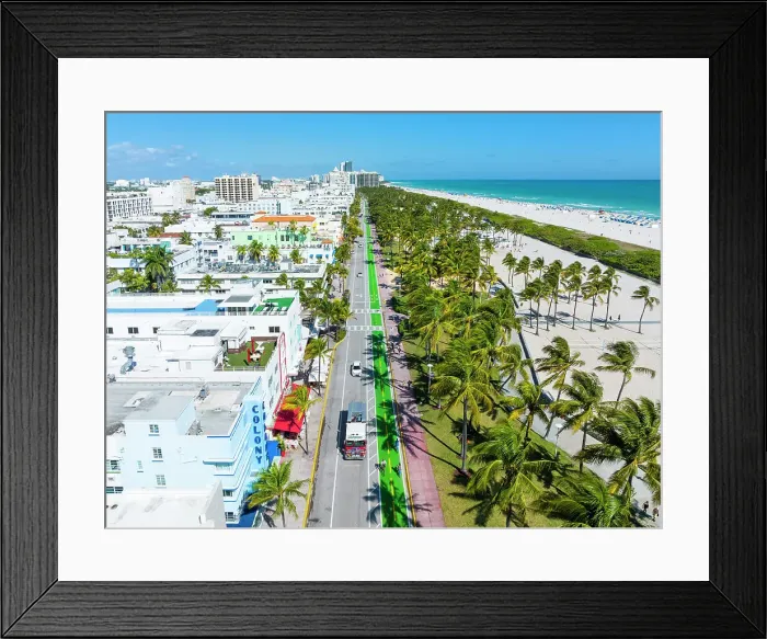 Framed Print : Aerial View, Art Deco District and Lummus Park Ocean Drive, South Beach, Miami Beach, Miami, Florida, USA Framed Print : Aerial View, Art Deco District and Lummus Park Ocean Drive, South Beach, Miami Beach, Miami, Florida, USA