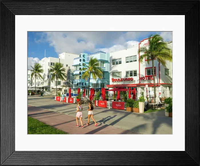 Framed Print : Ocean Drive South Beach, South Miami Beach, Miami Beach Florida, USA Framed Print : Ocean Drive South Beach, South Miami Beach, Miami Beach Florida, USA