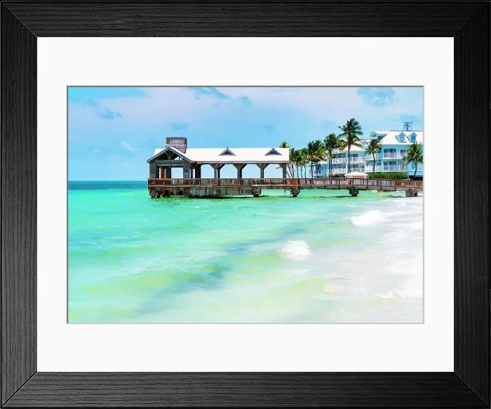 Framed Print : Tropical Pier Key West, Florida, USA Framed Print : Tropical Pier Key West, Florida, USA