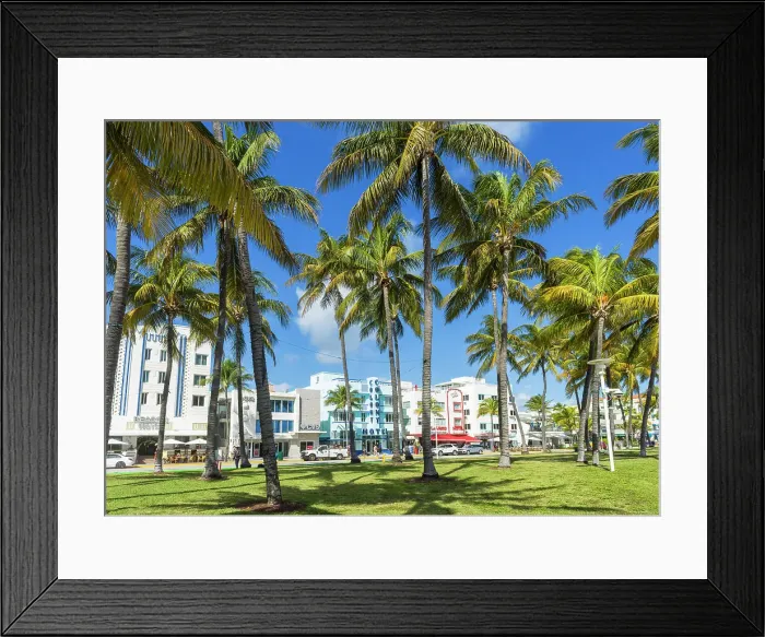 Framed Print : Art Deco District Ocean Drive, South Beach, Miami Beach, Miami, Florida, USA
