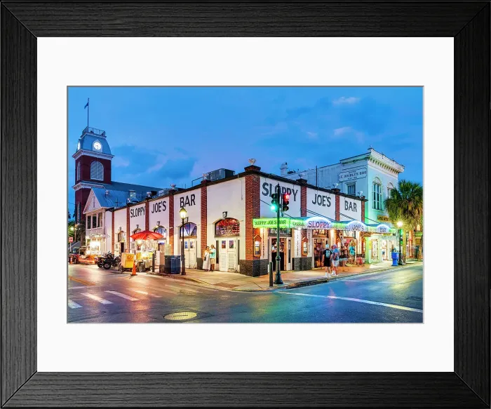 Framed Print : Duval Street, Typical Famous Architecture Key West, Florida, USA Framed Print : Duval Street, Typical Famous Architecture Key West, Florida, USA