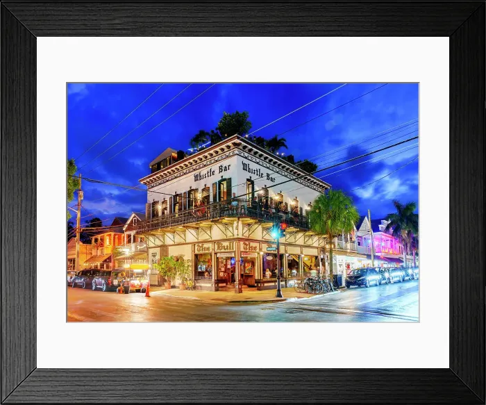 Framed Print : Duval Street, Typical Famous Architecture Key West, Florida, USA Framed Print : Duval Street, Typical Famous Architecture Key West, Florida, USA