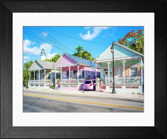 Framed Print : Tropical Architecture Key West, Florida, USA