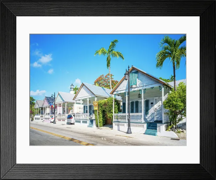 Framed Print : Tropical Architecture Key West, Florida, USA