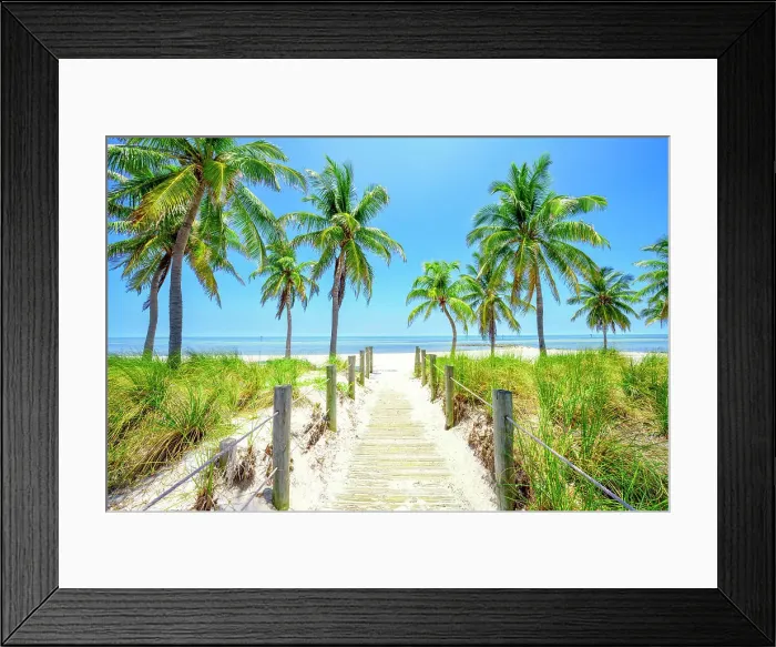 Framed Print : Smathers Beach, beautifully framed by Palm Trees Key West, Florida, USA Framed Print : Smathers Beach, beautifully framed by Palm Trees Key West, Florida, USA