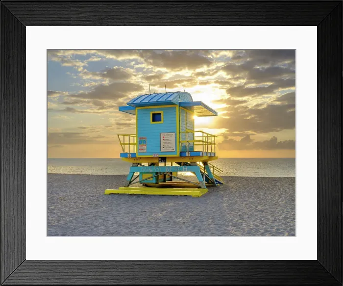 Framed Print : Liefguard hut, South Miami Beach, Miami, Florida, USA