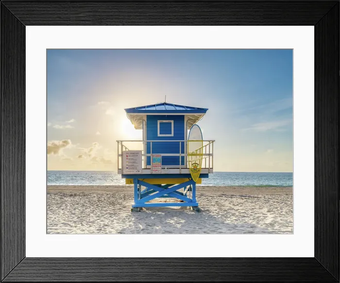 Framed Print : Hollywood Beach, North Miami, Miami, Broward, Florida, USA