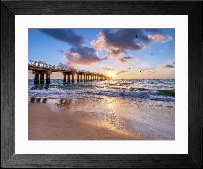 Framed Print : Fishing Pier, Sunny Isles Beach North Miami Miami, Florida, USA Framed Print : Fishing Pier, Sunny Isles Beach North Miami Miami, Florida, USA