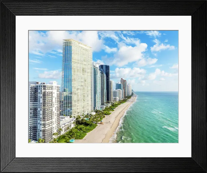 Framed Print : Aerial View, Sunny Isles Beach, North Miami, Miami, Florida, USA Framed Print : Aerial View, Sunny Isles Beach, North Miami, Miami, Florida, USA