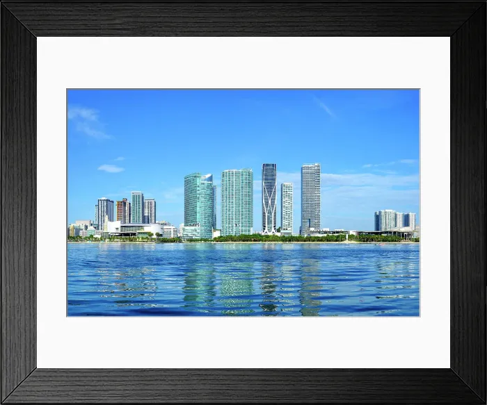 Framed Print : Downtown Miami, Skyline Miami Beach Miami, Florida, USA Framed Print : Downtown Miami, Skyline Miami Beach Miami, Florida, USA