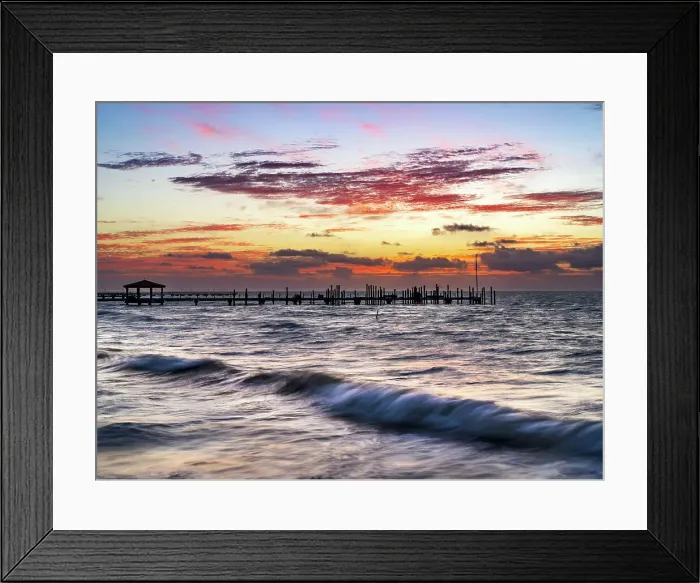 Framed Print : Sunrise, Fishing Pier Key West, Florida, USA Framed Print : Sunrise, Fishing Pier Key West, Florida, USA