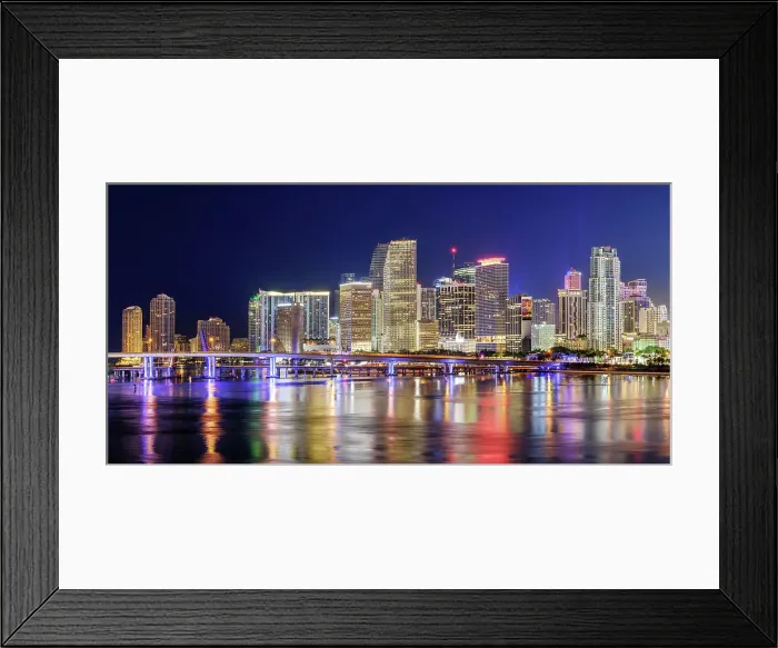 Framed Print : Skyline Panoramic of Miami Downtown, Miami, Florida, USA Framed Print : Skyline Panoramic of Miami Downtown, Miami, Florida, USA