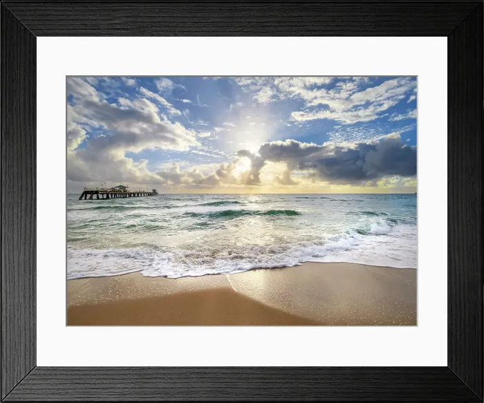 Framed Print : Anglers Fishing Pier, Sunrise Fort Lauderdale, Miami Lauderdale by the Sea, Florida, USA Framed Print : Anglers Fishing Pier, Sunrise Fort Lauderdale, Miami Lauderdale by the Sea, Florida, USA