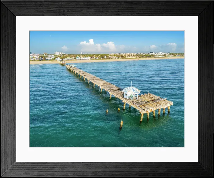 Framed Print : Aerial, Anglers Fishing Pier, Sunrise Fort Lauderdale, Miami Lauderdale by the Sea, Florida, USA Framed Print : Aerial, Anglers Fishing Pier, Sunrise Fort Lauderdale, Miami Lauderdale by the Sea, Florida, USA