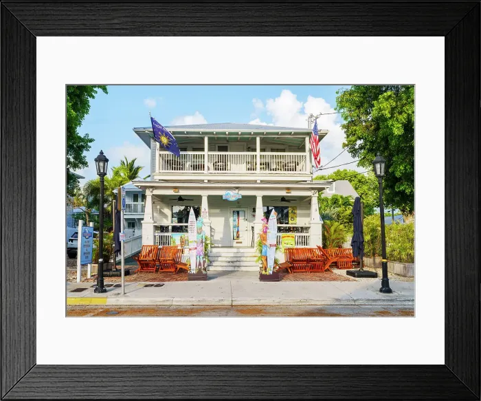 Framed Print : Architecture in Duval Street, Key West, South Florida, Florida, USA
