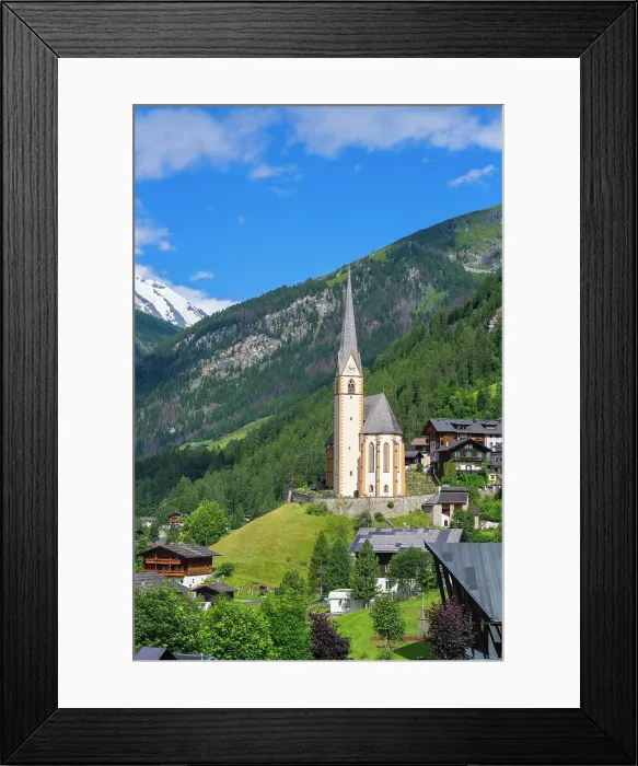 Framed Print : Pfarrkirche Heiligenblut church, East Tyrol, Austria Framed Print : Pfarrkirche Heiligenblut church, East Tyrol, Austria
