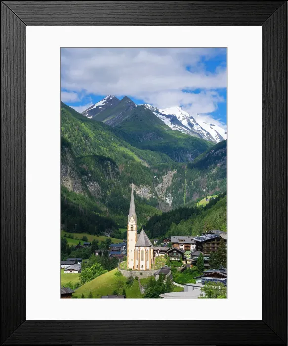 Framed Print : Pfarrkirche Heiligenblut church, East Tyrol, Austria Framed Print : Pfarrkirche Heiligenblut church, East Tyrol, Austria