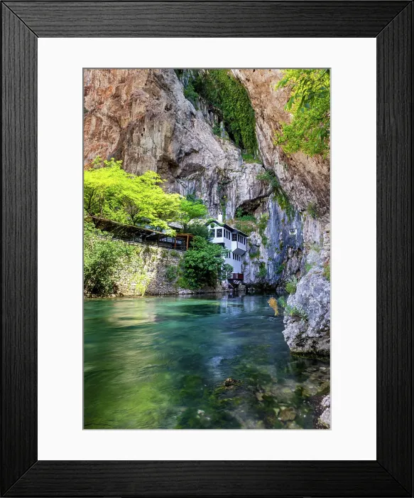 Framed Print : Bosnia Herzegovina, Blagaj Dervish monastery, Buna source Framed Print : Bosnia Herzegovina, Blagaj Dervish monastery, Buna source