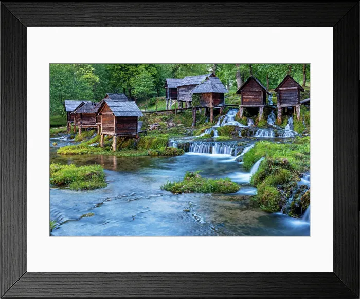 Framed Print : Bosnia Herzegovina, Mlincici water mills Framed Print : Bosnia Herzegovina, Mlincici water mills