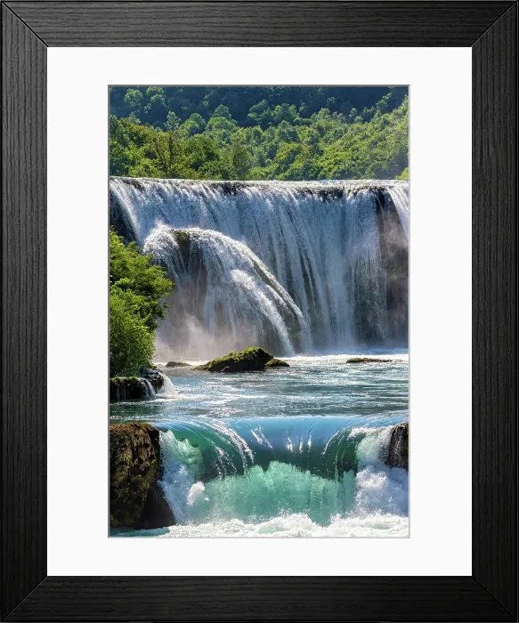 Framed Print : Bosnia Herzegovina, Una National Park, Una river, Strbacki Buk waterfall Framed Print : Bosnia Herzegovina, Una National Park, Una river, Strbacki Buk waterfall