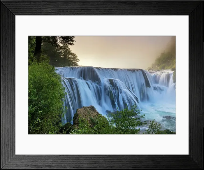 Framed Print : Bosnia Herzegovina, Una National Park, Una river, Strbacki Buk waterfall