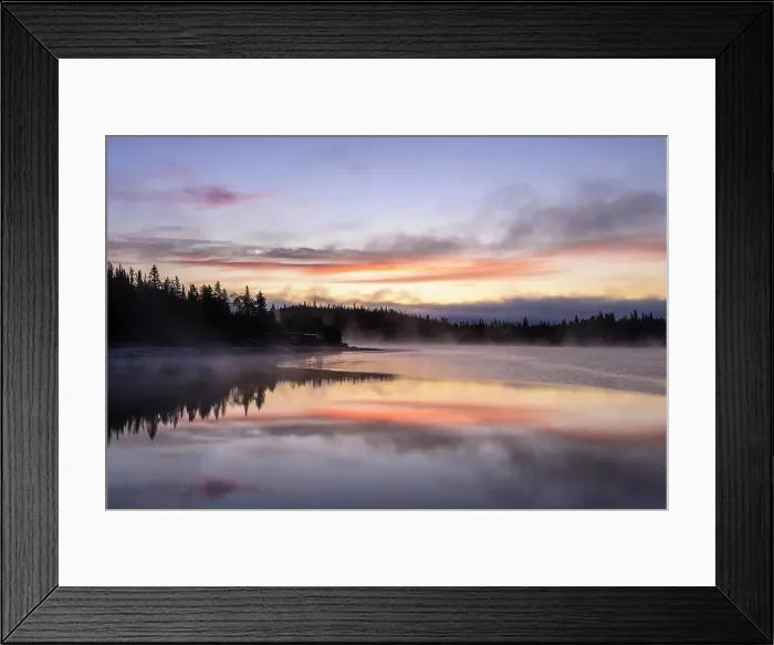 Framed Print : Dawn over the Michipicoten River, Rock Island Lodge, Wawa, Ontario, Canada Framed Print : Dawn over the Michipicoten River, Rock Island Lodge, Wawa, Ontario, Canada