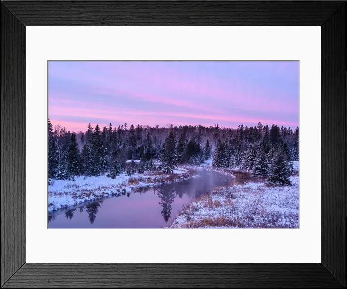 Framed Print : Sunrise skies over Junction Creek, Greater Sudbury, Ontario, Canada Framed Print : Sunrise skies over Junction Creek, Greater Sudbury, Ontario, Canada