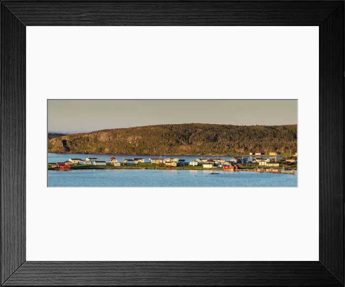 Framed Print : Fishing village in evening, Raleigh, Newfoundland and Labrador NL, Canada Framed Print : Fishing village in evening, Raleigh, Newfoundland and Labrador NL, Canada