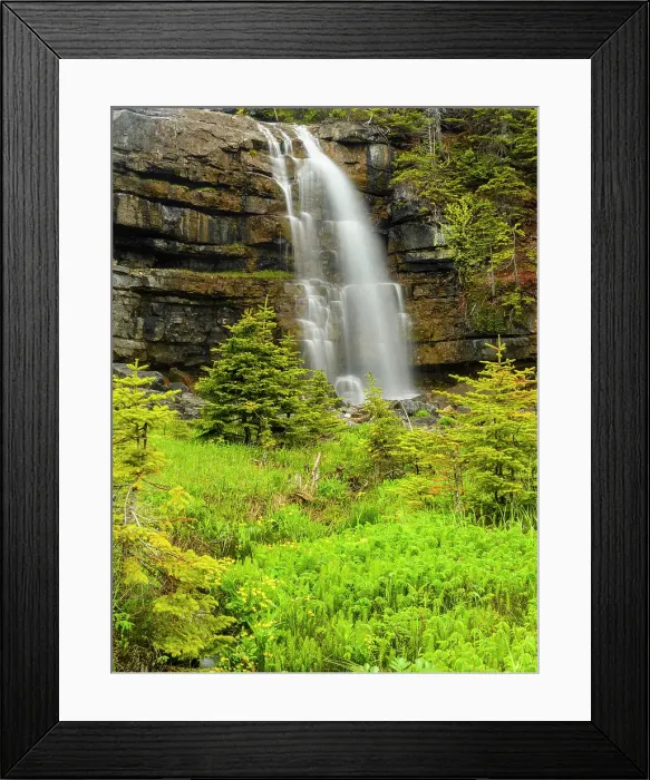 Framed Print : Hidden Falls, Sheaves Cove, Newfoundland and Labrador NL, Canada