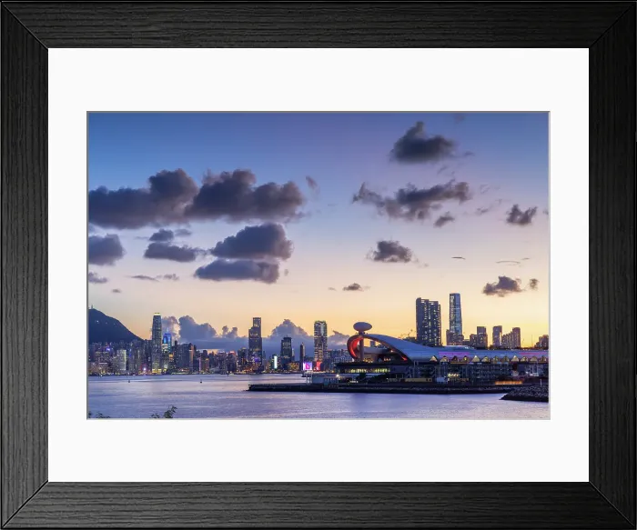 Framed Print : Skyline of Hong Kong Island and Kowloon with Kai Tak Cruise Terminal, Hong Kong Island, Hong Kong Framed Print : Skyline of Hong Kong Island and Kowloon with Kai Tak Cruise Terminal, Hong Kong Island, Hong Kong