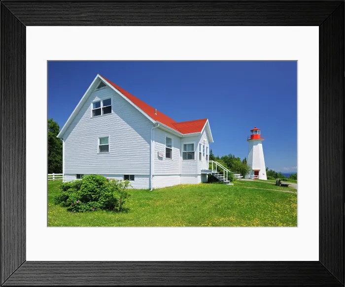 Framed Print : Lighthouse (phare), La Belle Province, Quebec, Canada