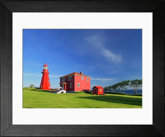 Framed Print : Lighthouse on Gulf of St. Lawrenceon the Gaspe Peninsula, Quebec, Canada Framed Print : Lighthouse on Gulf of St. Lawrenceon the Gaspe Peninsula, Quebec, Canada