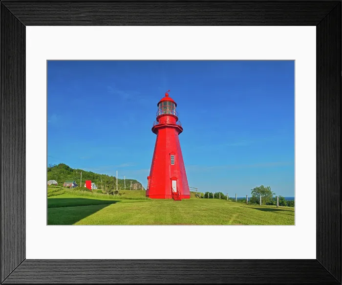 Framed Print : Lighthouse on Gulf of St. Lawrenceon the Gaspe Peninsula, Quebec, Canada Framed Print : Lighthouse on Gulf of St. Lawrenceon the Gaspe Peninsula, Quebec, Canada