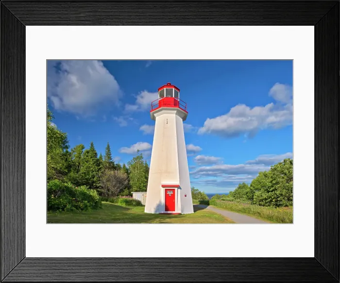 Framed Print : Cap de Bon-Desir Lighthouse on the Gulf of St. Lawrence Cap de Bon-Desir, Quebec, Canada Framed Print : Cap de Bon-Desir Lighthouse on the Gulf of St. Lawrence Cap de Bon-Desir, Quebec, Canada