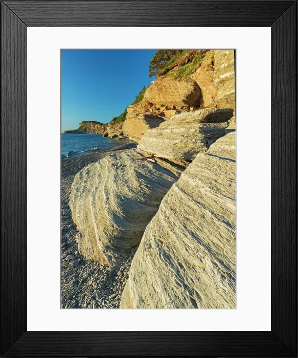 Framed Print : Limestone cliffs along the Atlantic Ocean, Forillon National Park, Quebec, Canada Framed Print : Limestone cliffs along the Atlantic Ocean, Forillon National Park, Quebec, Canada