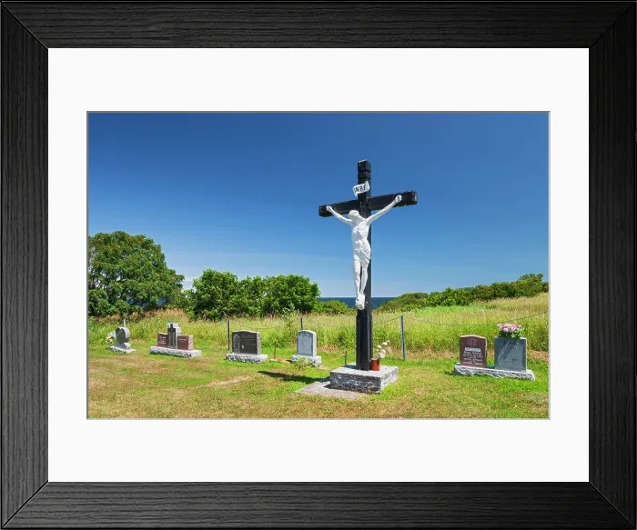 Framed Print : Cemetary along the St. Lawrence River, Grosse Roche, Quebec, Canada Framed Print : Cemetary along the St. Lawrence River, Grosse Roche, Quebec, Canada