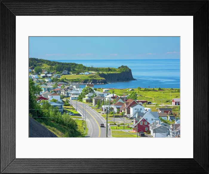 Framed Print : Coastal village on the Gulf of St. Lawrence. Petit-Cap, Quebec, Canada Framed Print : Coastal village on the Gulf of St. Lawrence. Petit-Cap, Quebec, Canada